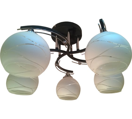 Люстра JUPITER LIGHTING Нити сфера хром, венге-5х60W E27 230V N01-15С79/5 1
