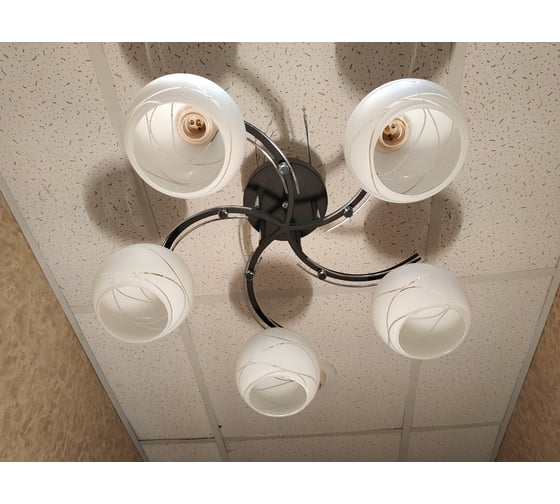 Люстра JUPITER LIGHTING Нити сфера хром, венге-5х60W E27 230V N01-15С79/5