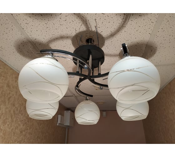 Люстра JUPITER LIGHTING Нити сфера хром, венге-5х60W E27 230V N01-15С79/5