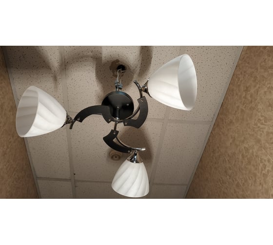 Люстра JUPITER LIGHTING хром венге-3х60W E27 230V, 23-d 52 N10-3166/3