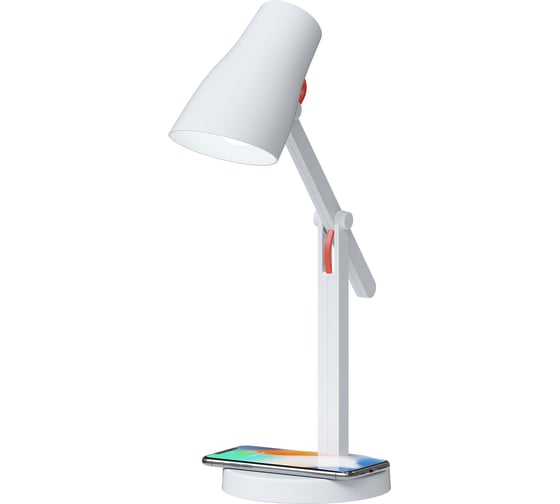 Светильник Interstep LED10Qi, беспроводная зарядка, регулировка яркости, теплый/холодный, белый, 74589