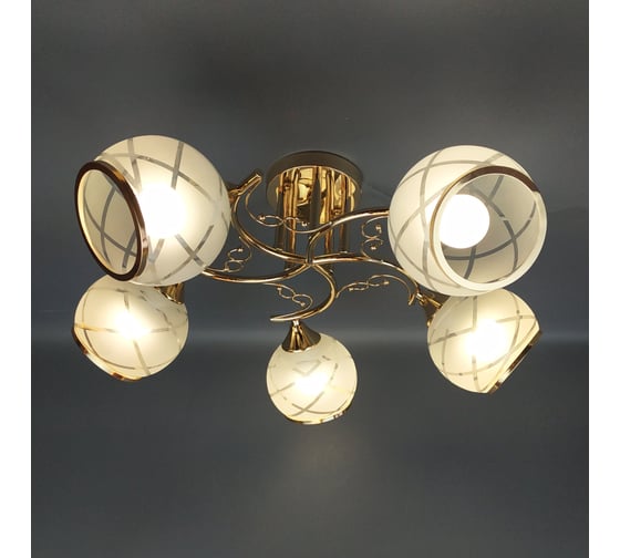 Люстра JUPITER LIGHTING N10-3064/5 ТЕЯ золото-5х60W E27 230V, 24-60-60 N10-3064 1