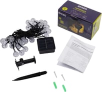 Светодиодный светильник ФАZА садовый SLR-G05-30Y гирлянда шарики желт. на солнечн. батарее 5033368