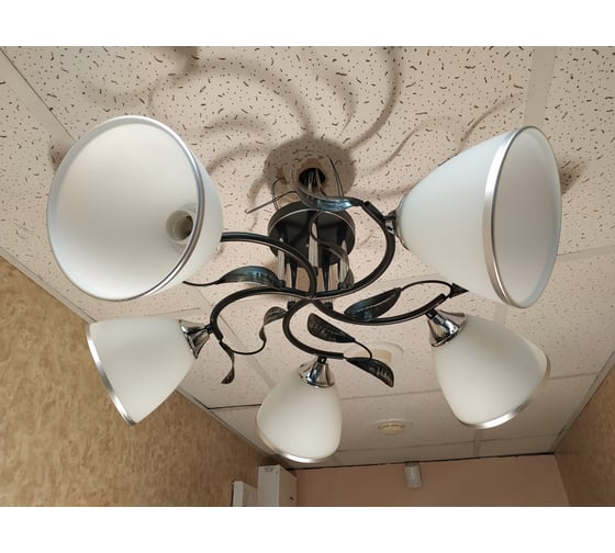 Люстра JUPITER LIGHTING черный+хром-5х60W E27 230V, 24-60-60 N10-2709/5