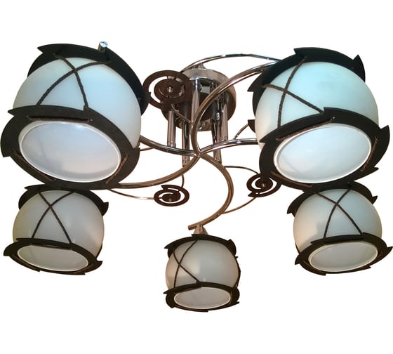 Люстра JUPITER LIGHTING хром-5х60W E27 230V, 25-51-51 N01-1856/5 1