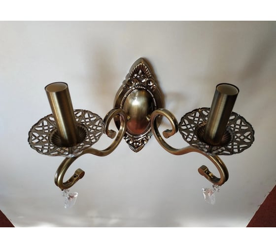 Бра JUPITER LIGHTING латунь-2х60W E14 230V, 24-29-19 N10-1208/2