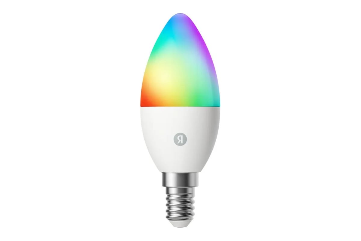 Умная лампочка Yandex Яндекс, Е14, RGB, 520 Лм, Matter over Wi-Fi YNDX ...
