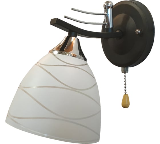 Бра JUPITER LIGHTING Нити Этюд хром+черный-1х60W E27 230V, 23-14-24 A10-26Н30/1 1