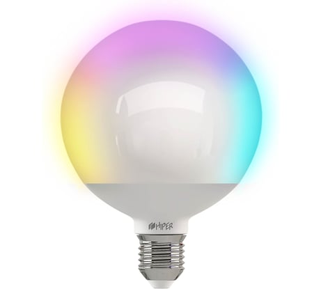 Умная LED лампочка HIPER Smart LED bulb IoT LED R2 RGB Wi-Fi/ Е27/ Globe G125 IOT LED R2 RGB