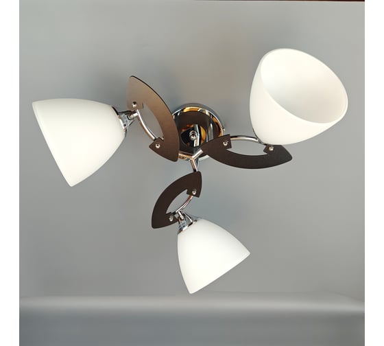 Люстра JUPITER LIGHTING хром, венге-3х60W E27 230V N01-1715/3