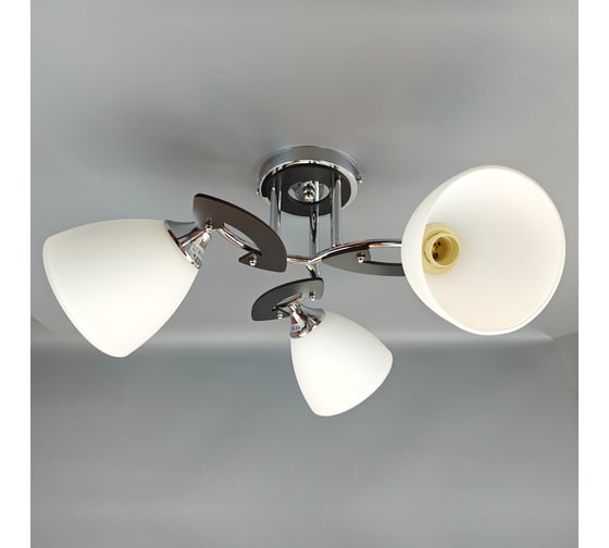 Люстра JUPITER LIGHTING хром, венге-3х60W E27 230V N01-1715/3