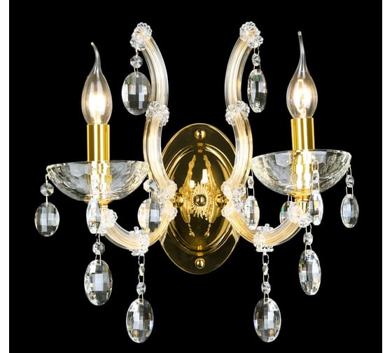 Бра Crystal lux HOLLYWOOD AP2 GOLD