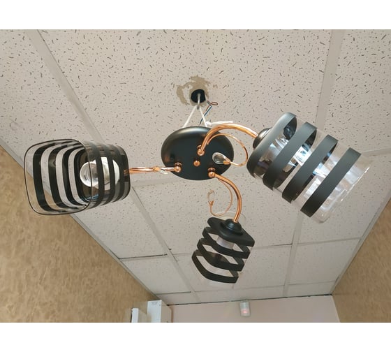 Люстра JUPITER LIGHTING MD61-C565/3 красное золото+черный-3х60W E27 230V MD61-C565