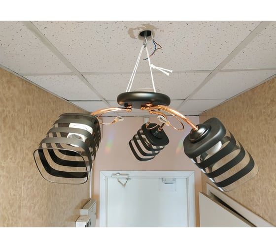 Люстра JUPITER LIGHTING MD61-C565/3 красное золото+черный-3х60W E27 230V MD61-C565