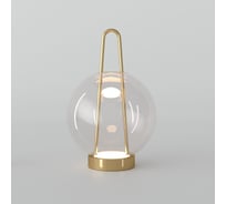 Настольный светодиодный светильник Eurosvet Frasco со стеклянным плафоном 80507/1 латунь a069347