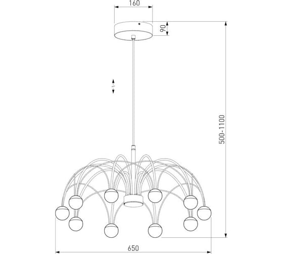 Подвесной светодиодный светильник Eurosvet Ragno 90034/10 LED черный a069301