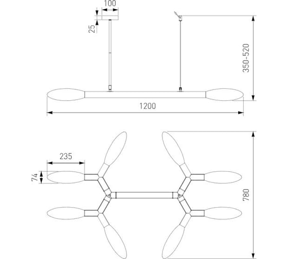 Потолочный светильник Eurosvet Covalent 30180 черный a069156