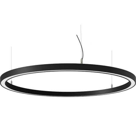 Дизайнерский подвесной светильник Hoop aax.tech 85Вт, 4550Лм, Опал, 4000К, IP40, 1000х50х50мм, черный AAX-Hoop-R61-1000-58W-4K-B