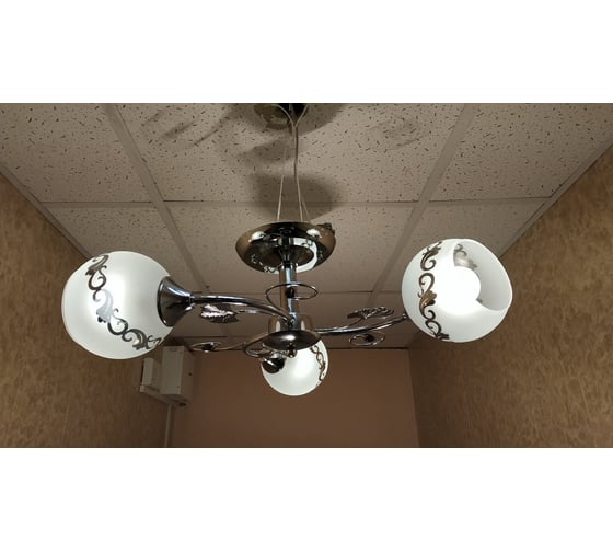 Люстра JUPITER LIGHTING A темный хром-3х60W E27 230V, 24-d54 A 1312/3