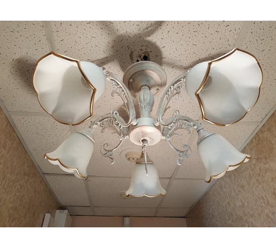 Люстра JUPITER LIGHTING белый патина-5х60W E27 230V, 33-d 55 A10-2212/5