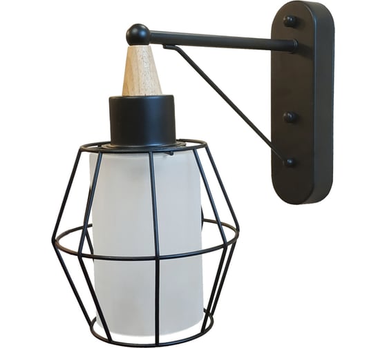 Бра JUPITER LIGHTING черная + светлое дерево-1х60W E27 230V MО 85-1039/1 bl