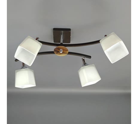 Люстра JUPITER LIGHTING хром венге-4х60W E27 230V, 27-55-26 N10-3324/4