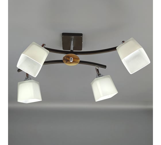 Люстра JUPITER LIGHTING хром венге-4х60W E27 230V, 27-55-26 N10-3324/4 1
