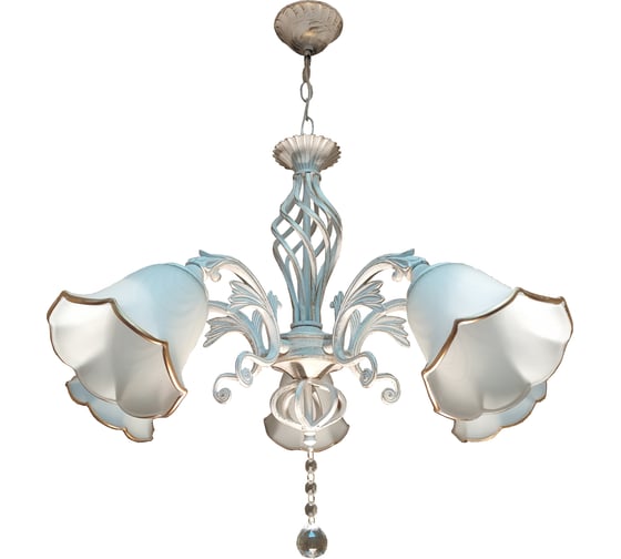 Люстра JUPITER LIGHTING Купава белая патина-5х60W E27 230V, 68-60-60 N 1261/5 1