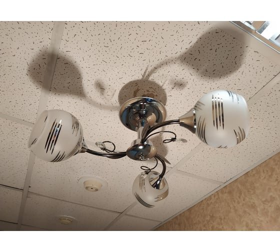 Люстра JUPITER LIGHTING черный хром-3х60W E27 230V, 21-d 50 A 1474/3