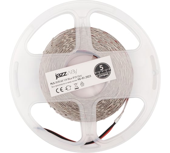 Светодиодная лента Jazzway PLS 2835/60-12V Blue 6Вт/м синий IP20 (упаковка 5м) 2858955