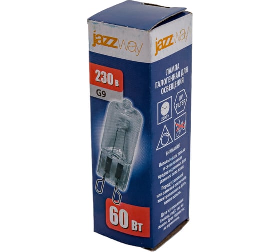 Галогенная лампа Jazzway PH-G9 60Вт 230В clear 2000ч 3322595