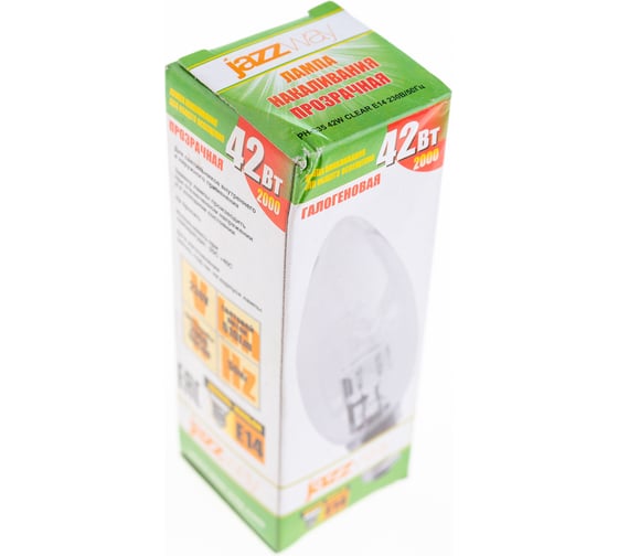 Галогенная лампа Jazzway PH-C35 42Вт clear E14 230/50Гц 1005311