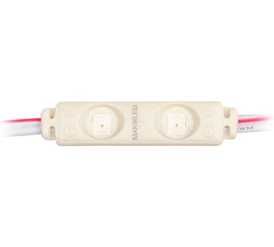 Светодиодный модуль MAKSILED 50 шт, 0.33 Вт, 12 В, IP65, 2smd 2835, 7лм, желтый, ML-M2CH-2835-Y