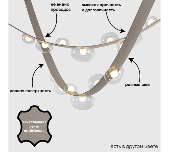 Подвесной светодиодный светильник Crystal lux BOSQUE SP7 L3000 GREY/TRANSPARENT
