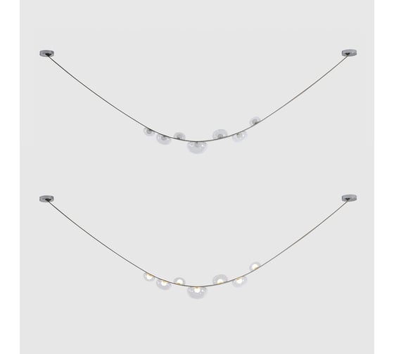 Подвесной светодиодный светильник Crystal lux BOSQUE SP7 L3000 GREY/TRANSPARENT
