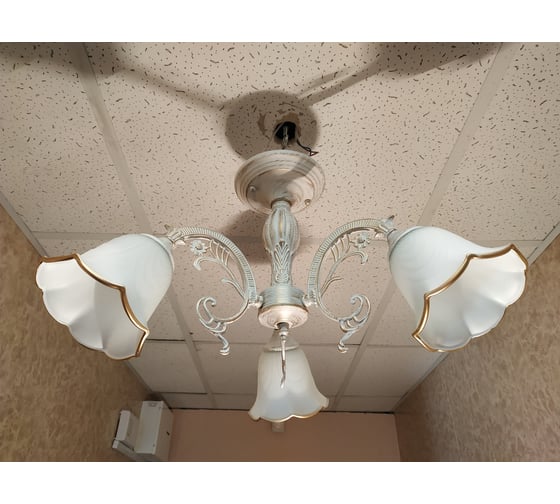 Люстра JUPITER LIGHTING белый патина-3х60W E27 230V, 33-d 55 A10-2212/3