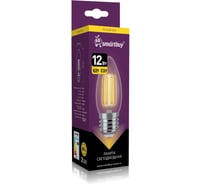 Светодиодная лампа Smartbuy (LED) FIL-C37-12Вт/2700К/E27 SBL-C37F-12-27K-E27