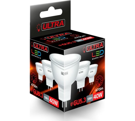 Светодиодная лампа Ultra LED MR16 5W 3000K 5055268047743