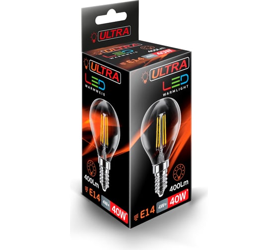 Светодиодная лампа Ultra «шар» LED G45 F 4W E14 3000K