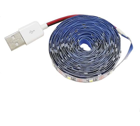 Светодиодная лента URM с USB-коннектором 2535, IP22, холодный белый 6500 К N01027