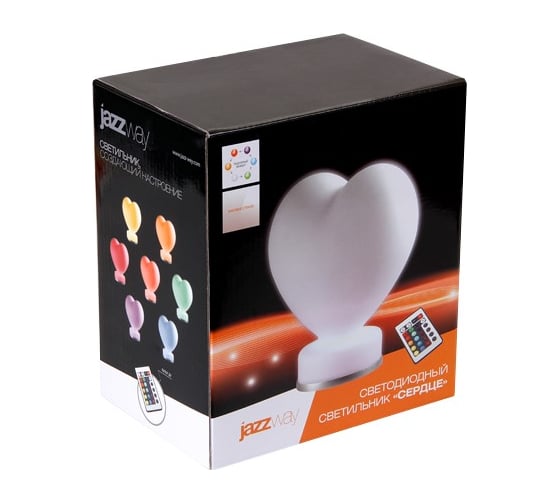 Светильник Jazzway AJ1-RGB-ST08 сердце пульт ДУ 1023452