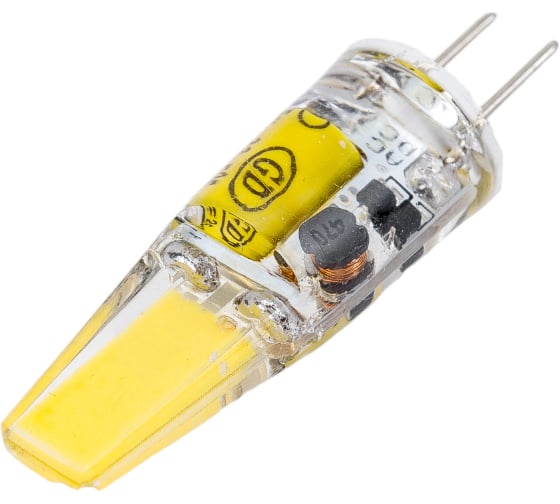 Светодиодная лампа Jazzway PLED-G4 COB 2.5Вт капсульная 5500К холодный белый G4 200лм 12В силикон 10х39мм 2855770