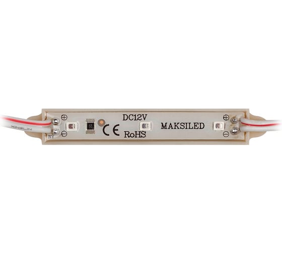 Светодиодный модуль MAKSILED 20 шт, 0.48 Вт, 12 В, IP64, 3smd 2835, 12лм, красный, ML-M3CH-2835-R
