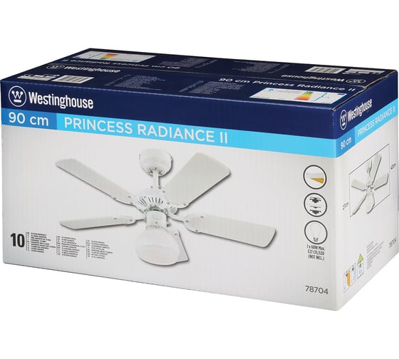 Люстра-вентилятор Westinghouse Princess Radiance II White 78704WES