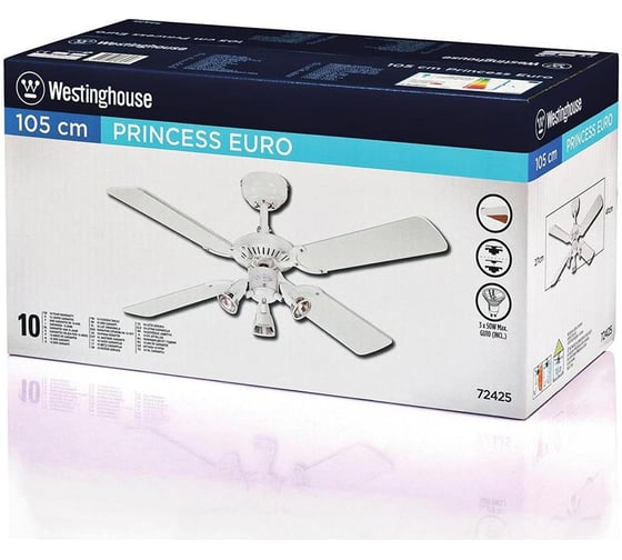 Люстра-вентилятор Westinghouse Princess Euro White 72113WES