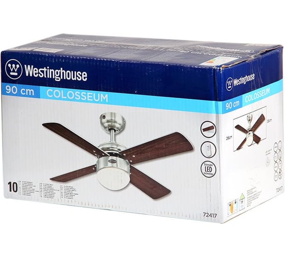 Люстра-вентилятор Westinghouse Colosseum Nickel 72417WES