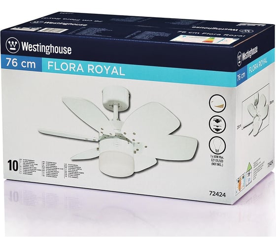 Люстра-вентилятор Westinghouse Flora Royal White 72424WES