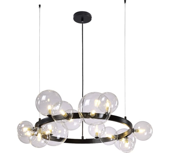 Подвесная люстра Crystal lux AGATA SP15 V2 BLACK/TRANSPARENTE