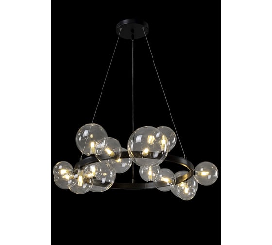 Подвесная люстра Crystal lux AGATA SP15 V2 BLACK/TRANSPARENTE