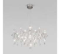 Подвесной светодиодный светильник Tense с хрусталем и регулировкой цветовой температуры 443/1 хром Bogate's a069357